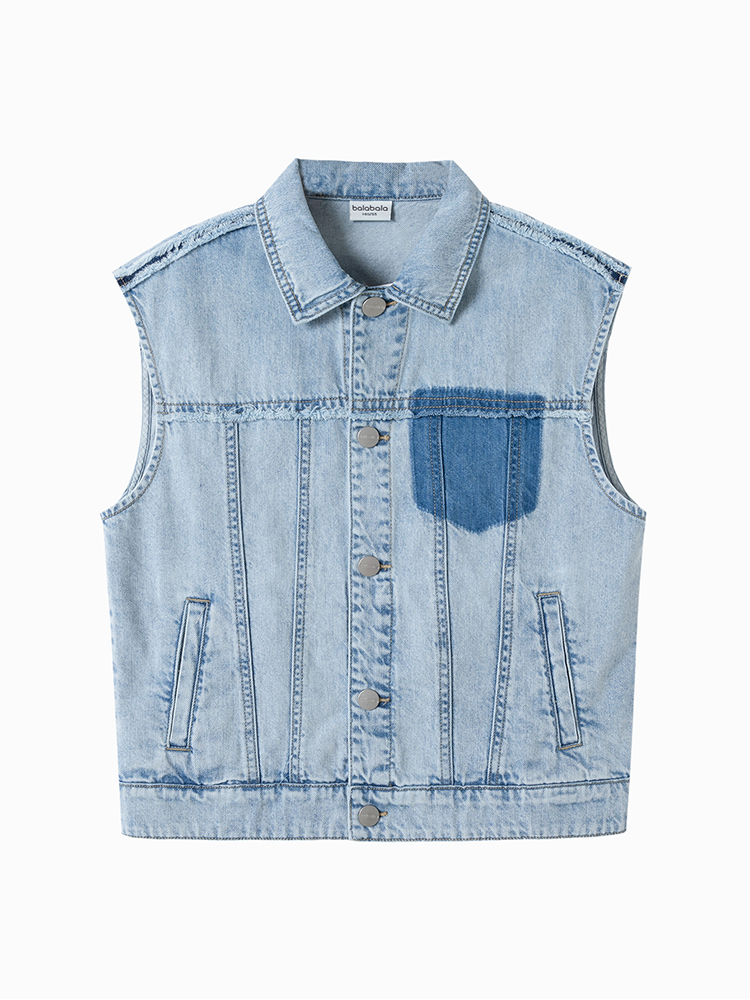 Kids blue jean vest best sale